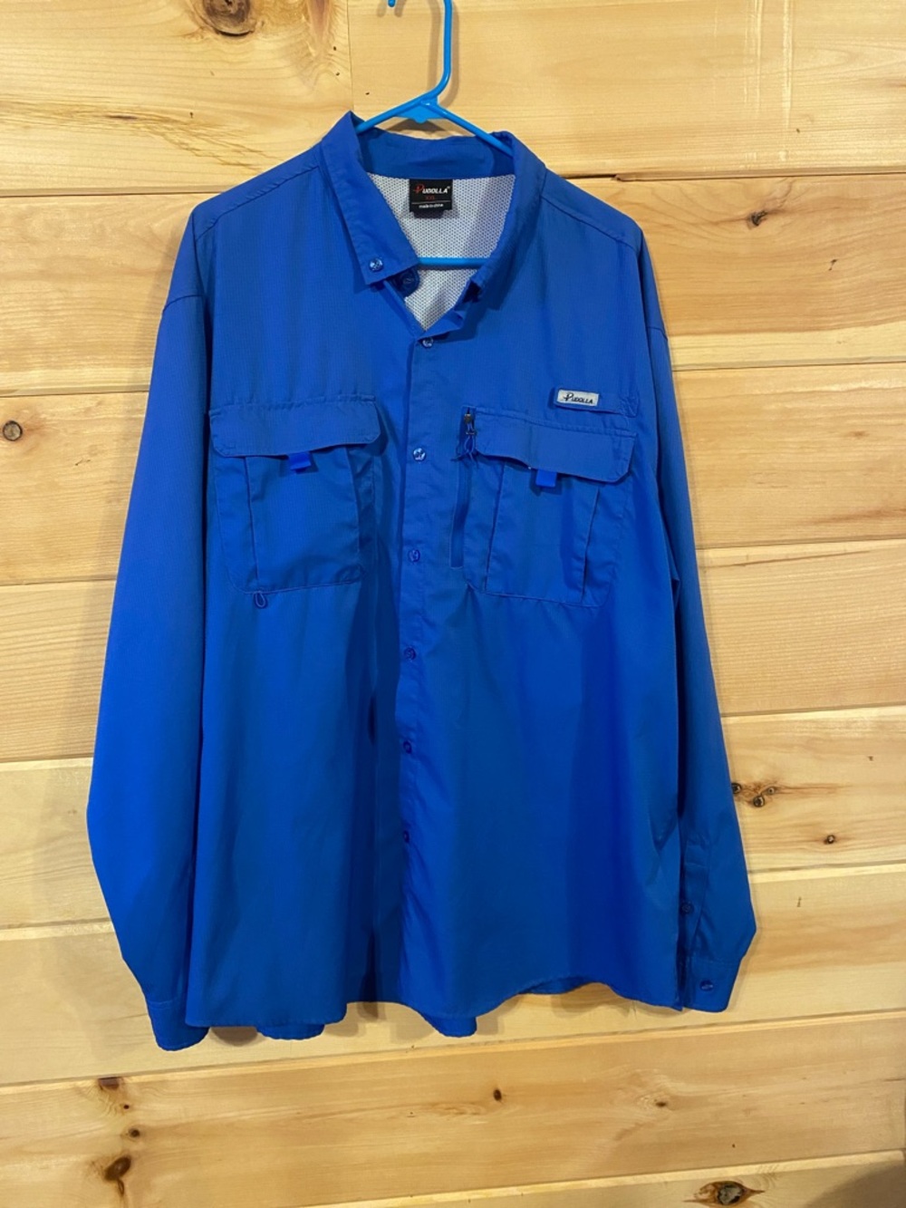 $22-Pudolla 2x men’s Royal Blue Lightweight Fishing Shirt